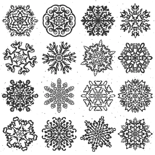 Snowflake hand drawn — Stock Vector