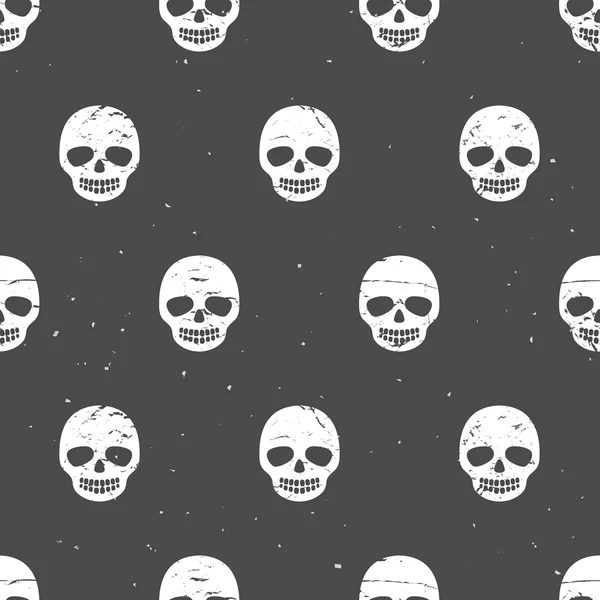 Vintage sugar skulls. Seamless pattern — Stock Vector