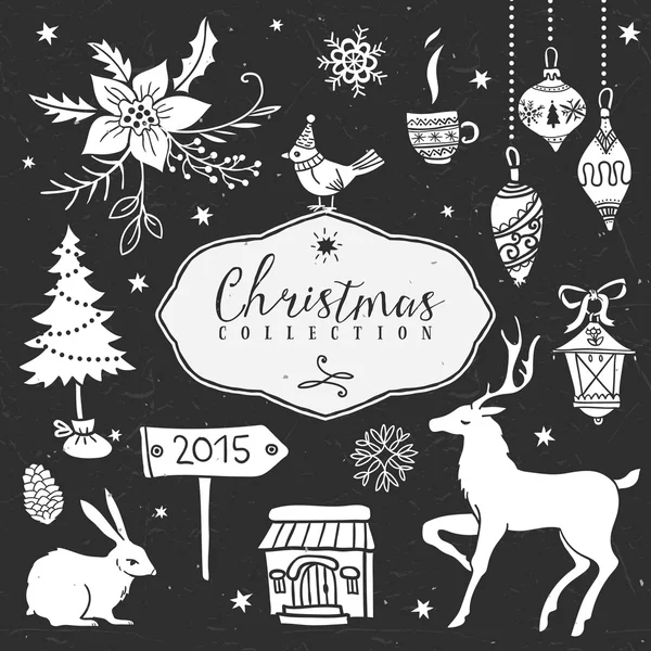 Christmas collection Design elements — Stock Vector