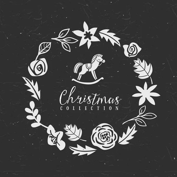 Colección Navidad Elementos de diseño . — Vector de stock
