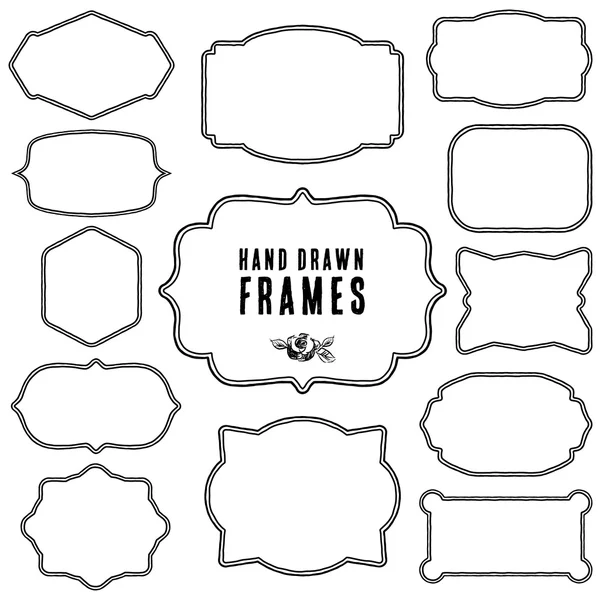 Kontur boş çerçeveler ve etiketleri