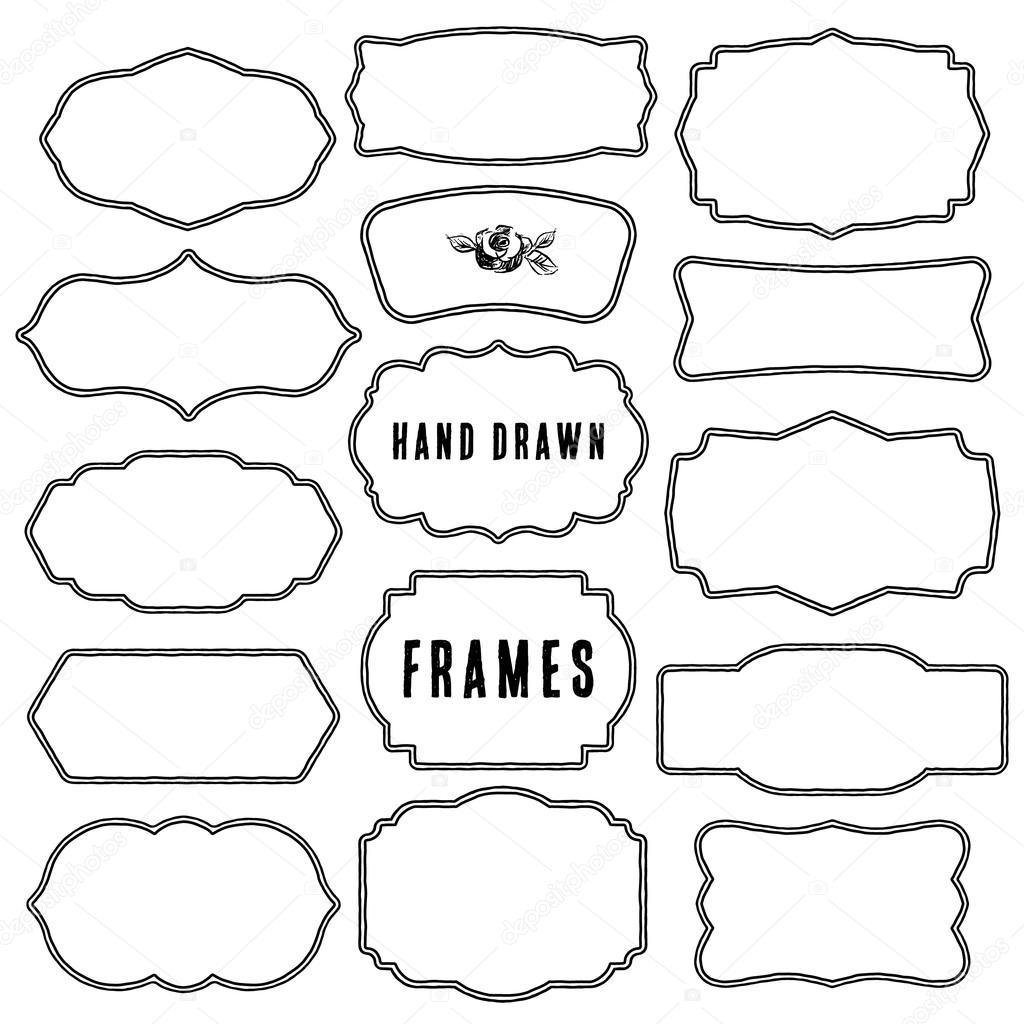 Contour blank frames and labels