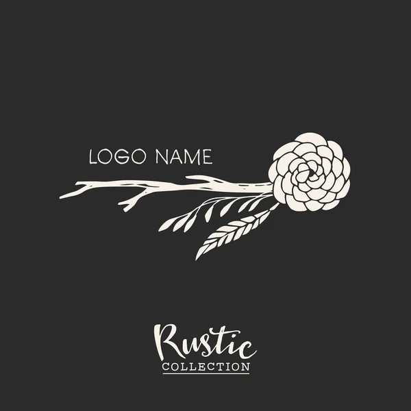 Modèle de logo typographique rustique premade — Image vectorielle