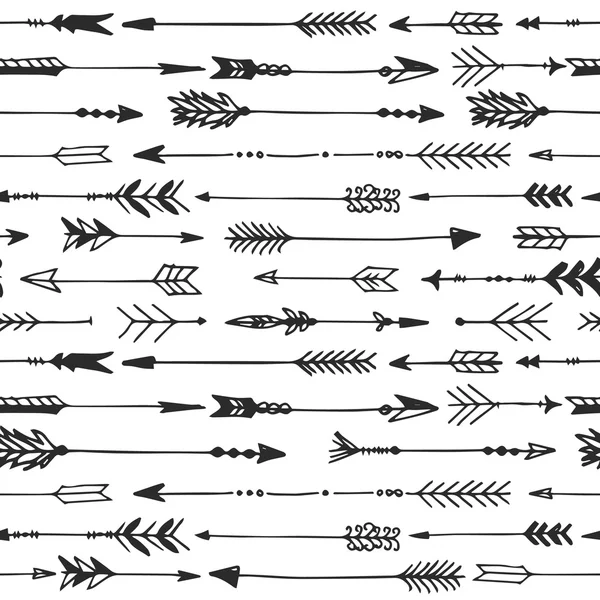 Pijlen rustieke naadloze patroon. — Stockvector