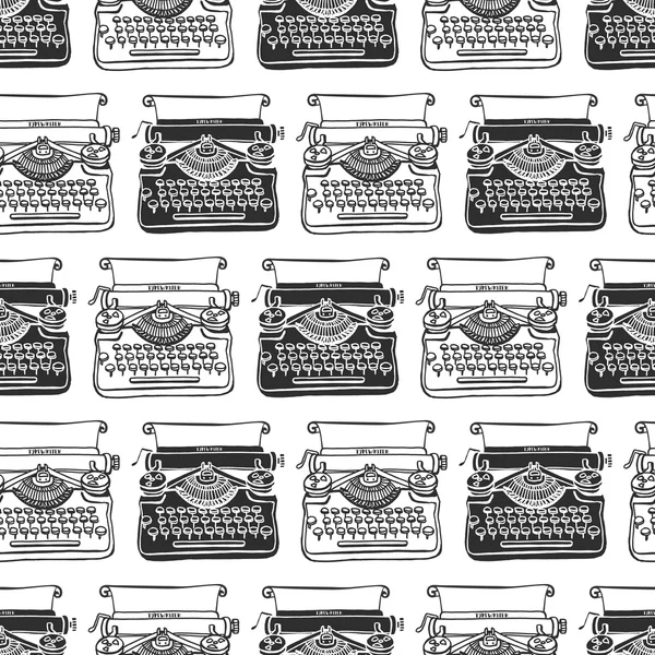 Máquina de escribir Vintage sin costuras de fondo . — Vector de stock