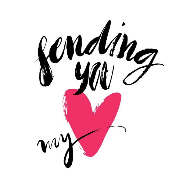 Sending you my heart background. — Stock Vector