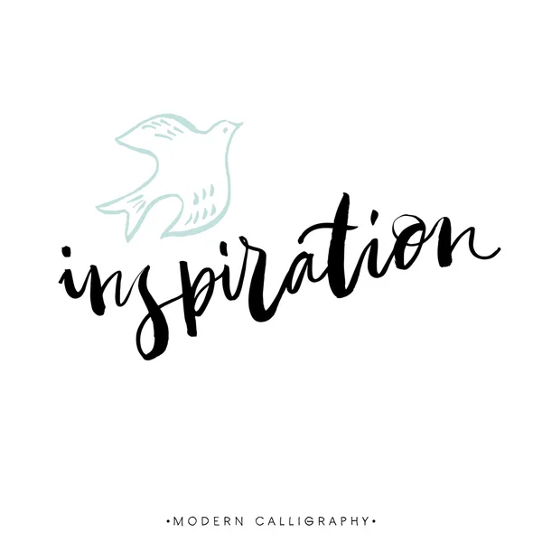 Inspiratie. Moderne kalligrafie. — Stockvector
