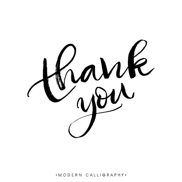 Thank you. Modern brush calligraphy. — Stock Vector