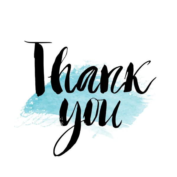 THANK YOU  hand lettering. — Stock Vector