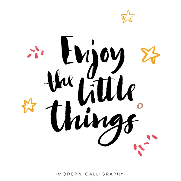 Enjoy the little things. — Stock Vector