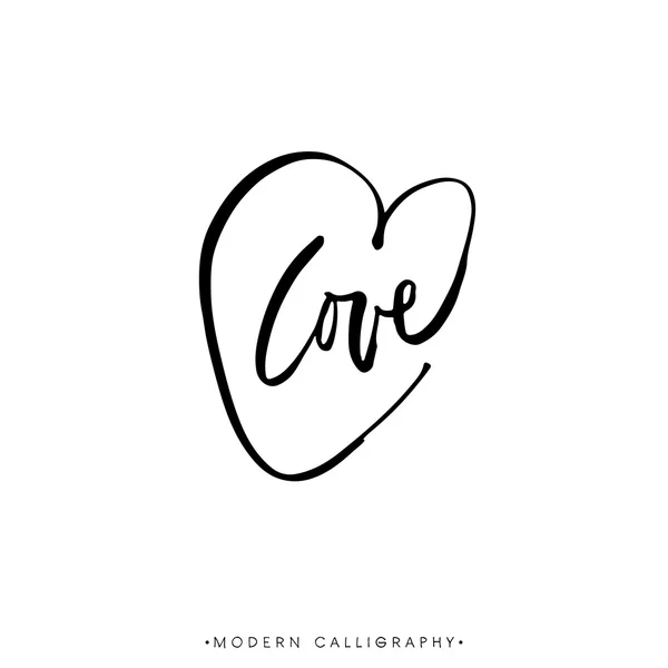 LOVE. Modern brush calligraphy. — Stock Vector