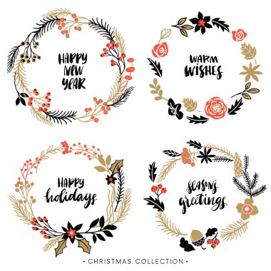 Noel tebrik çelenk hat ile.