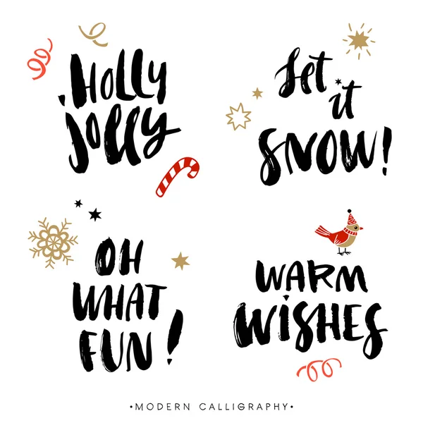 Calligraphie de Noël phrases . — Image vectorielle