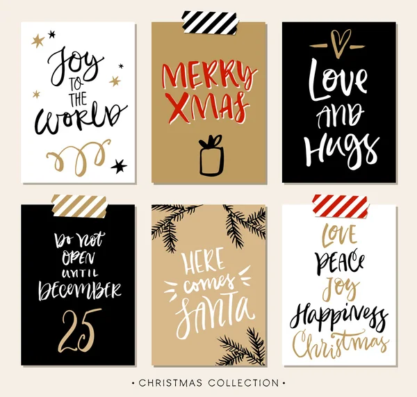 Etiquetas y tarjetas de regalo de Navidad Ilustración de stock