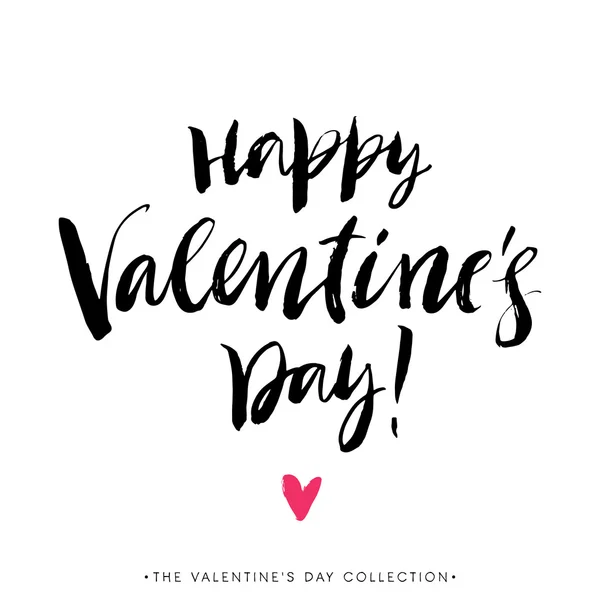 Tarjeta de felicitación de San Valentín con caligrafía — Vector de stock