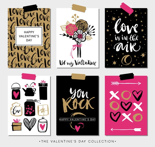 Tarjetas de regalo de San Valentín . — Vector de stock