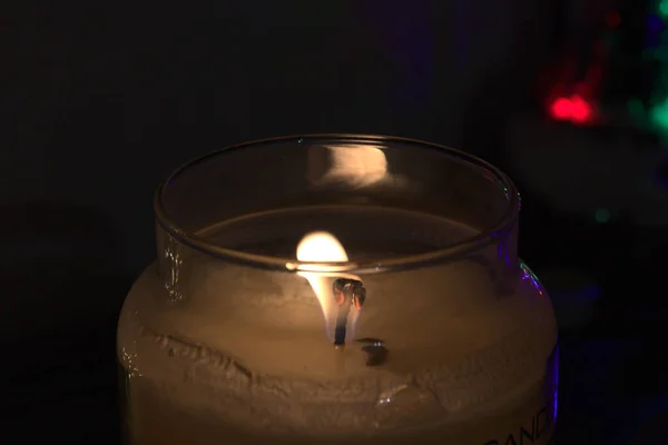 A chama de uma vela. — Fotografia de Stock