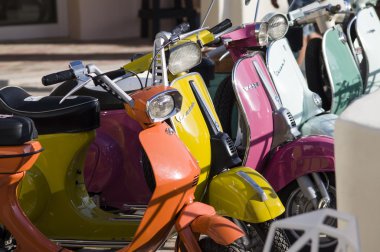 Piaggio Vespa vintage sıçramak motorlu scooter motosiklet motosiklet