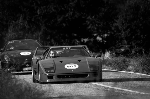 Cagli Italia Ott 2020 Ferrari F40 Viejo Coche Carreras Rally — Foto de Stock