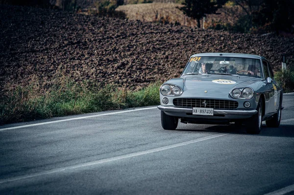 Cagli Italia Ott 2020 Ferrari 330 Viejo Coche Carreras Rally —  Fotos de Stock