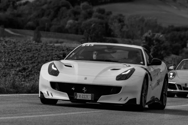 Cagli Italia Ott 2020 Ferrari F12 Tdf Viejo Coche Carreras — Foto de Stock