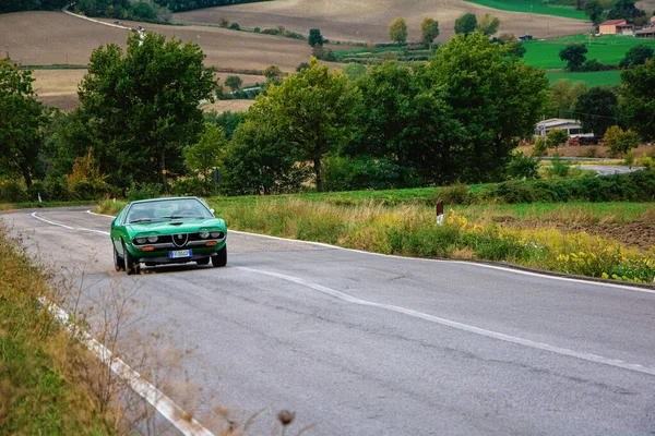 Cagli Italië Ott 2020 Alfa Romeo Montreal Verde Een Oude — Stockfoto