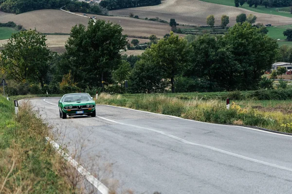 Cagli Italië Ott 2020 Alfa Romeo Montreal Verde Een Oude — Stockfoto