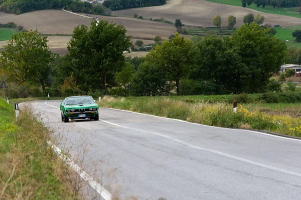 Cagli イタリア Ott 2020 Alfa Romeo Monreal Verdeラリーで古いレースカーでMile Miglia 2020有名なイタリアの歴史的なレース — ストック写真