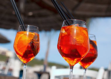 Exotic summer drinks at summer