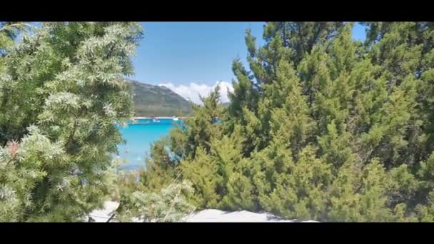Сардинія Пляж Північного Льодовитого Океану Його Смарагдовим Морем — стокове відео