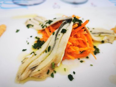 Aperatif, balığın üst görüntüsü.