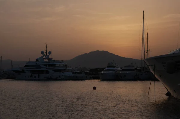 Olbia Sardinia Italy 2019 Panoramic View Marina Olbia Port Yacht — Stock Photo, Image