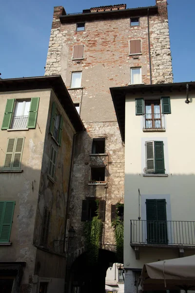 Italië Set 2020 Uitzicht Typische Straat Oude Binnenstad Van Brescia — Stockfoto