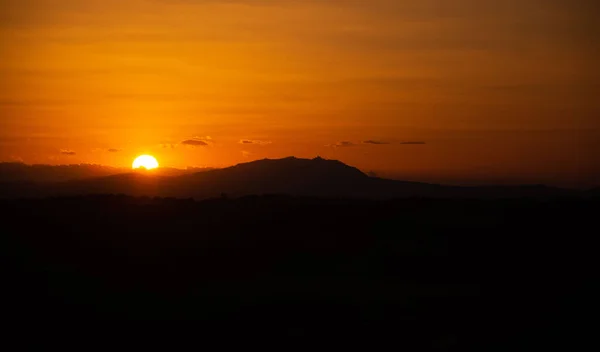 Панорамный Живописный Вид Республику Сан Марино Закате — стоковое фото