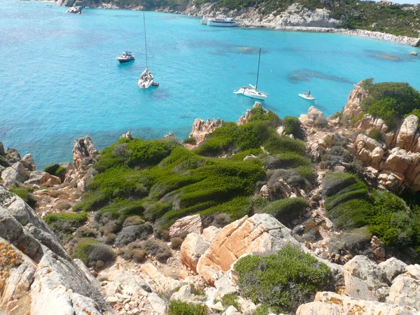 Landschaft cala corsara spargi — Stockfoto