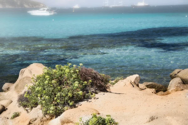 Moře zálivu pevero krajiny Sardinie — Stock fotografie