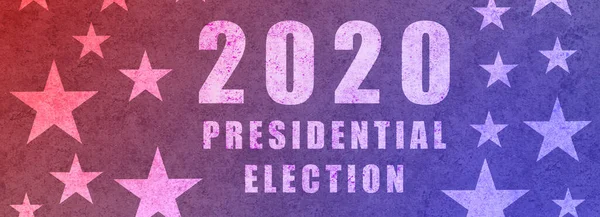 米国大統領選挙2020愛国的な星とイラストバナー アメリカの選挙 愛国的なアメリカの要素 ポスター カード バナー — ストック写真