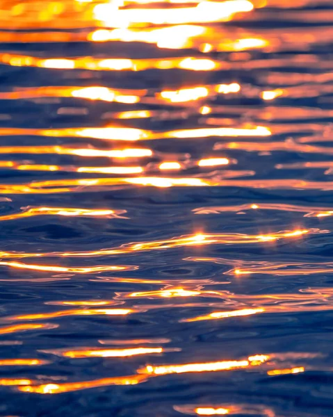 Sea Waves Texture Sunset Sunrise Light Shining Water Sunbeams Illuminate — Stock Photo, Image