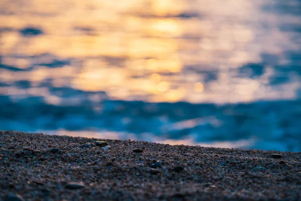 선택적으로 해변의 모래에 초점을 맞춘다 — 스톡 사진