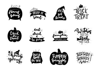 Ürkütücü sonbahar alıntıları seti. El yazması Cadılar Bayramı cümleleri. Şeker mi şaka mı? Pompa kaçakçısı, hokus pokus ve diğer. 