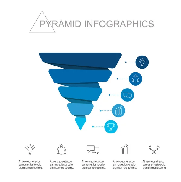 Infográficos Pirâmide Pirâmide Funil Com Gráficos Gráficos De Vetores