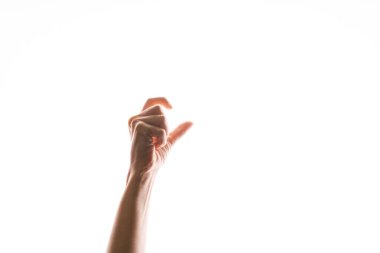 El hareketleriyle. Çok küçük boyutta, küçük bir konsept, başparmak ve işaret parmağınızla küçük bir boyut gösterin.