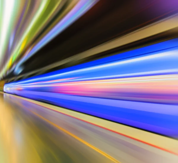 Fast train passing by,speed motion blur background — Stock Photo, Image