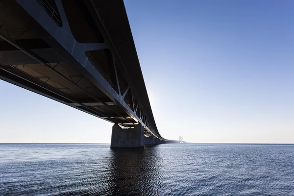 Oresundbrücke, oresunds bron, brücke am meer, architekturlandschaft in schweden — Stockfoto