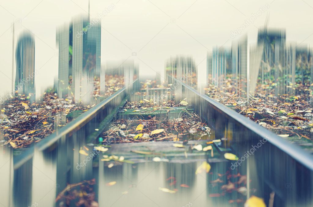 Abstract Image of city scape,futuristic background