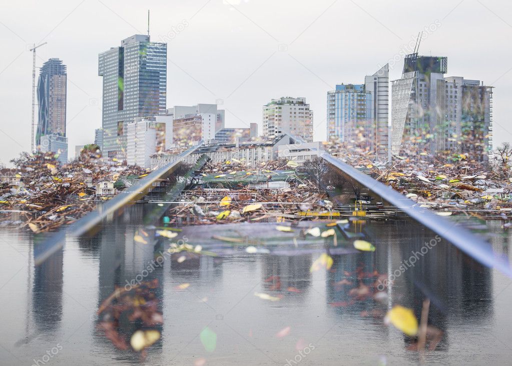 Abstract Image of city scape,futuristic background