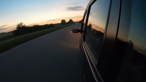 Conducir Por Noche Con Una Cámara Coche Hiperlapso Versión Disponible — Vídeos de Stock