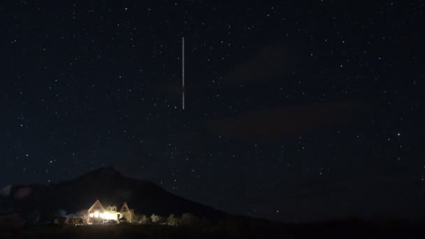 Tid förflutit av stjärnor och mjölken sätt — Stockvideo