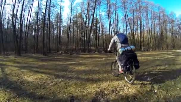 Bisiklet Traveler — Stok video