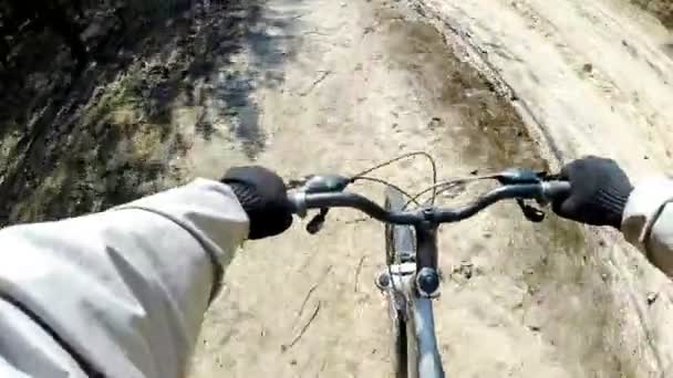 Sci di fondo mountain bike — Video Stock